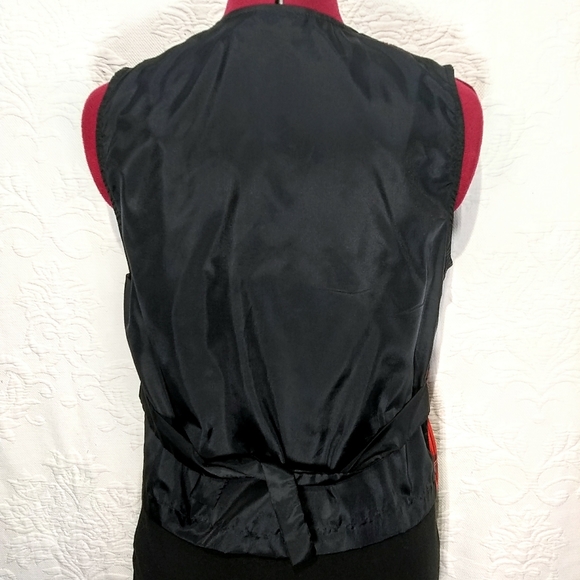 Vintage 90s Y2K 80s New Red Plaid Checkered Christmas Holiday Vest 6P - Picture 5 of 10